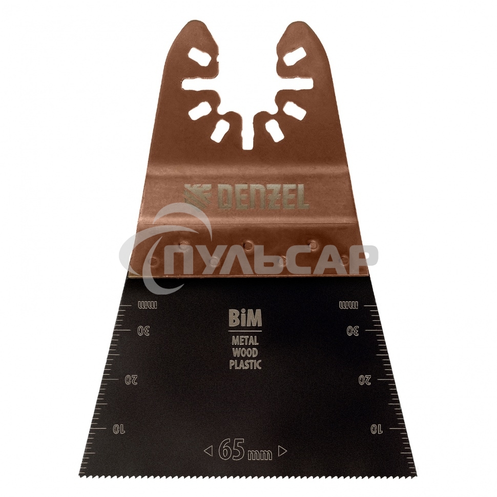 Насадка для МФИ режущая прямая, BiM, по металлу и дереву, 65 x 1,2 мм, мелкий зуб Denzel