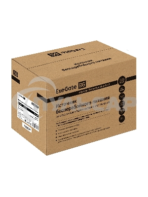 Источник бесперебойного питания (инвертор, синус, для котла) ExeGate SineTower SN-1000.LCD.AVR.2SH.1C13.USB 1000VA/800W, чистая синусоида, LCD дисплей, AVR, 2*Schuko+1*C13, USB, линейно-интерактивный, черный