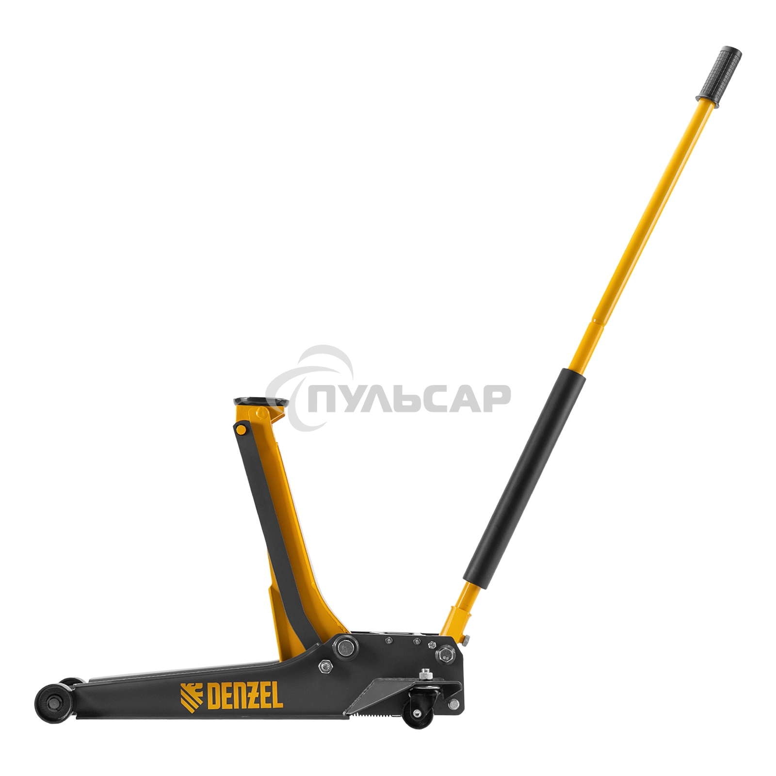 Домкрат гидравлический подкатной Denzel 3 т, 85-610 мм, быстрый подъем, низ. подхват, проф, SUV 51271