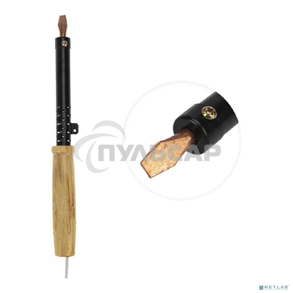 Паяльник ЭПСН 220В 80Вт дерев. ручка ПД Rexant 12-0280