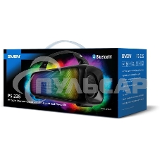 Портативная колонка Sven PS-235 черный 12W 2.0 BT 3600mAh (SV-022075)