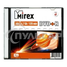 Диск DVD+R Mirex 4.7 Gb, 16x, Slim Case (1), (1/200)