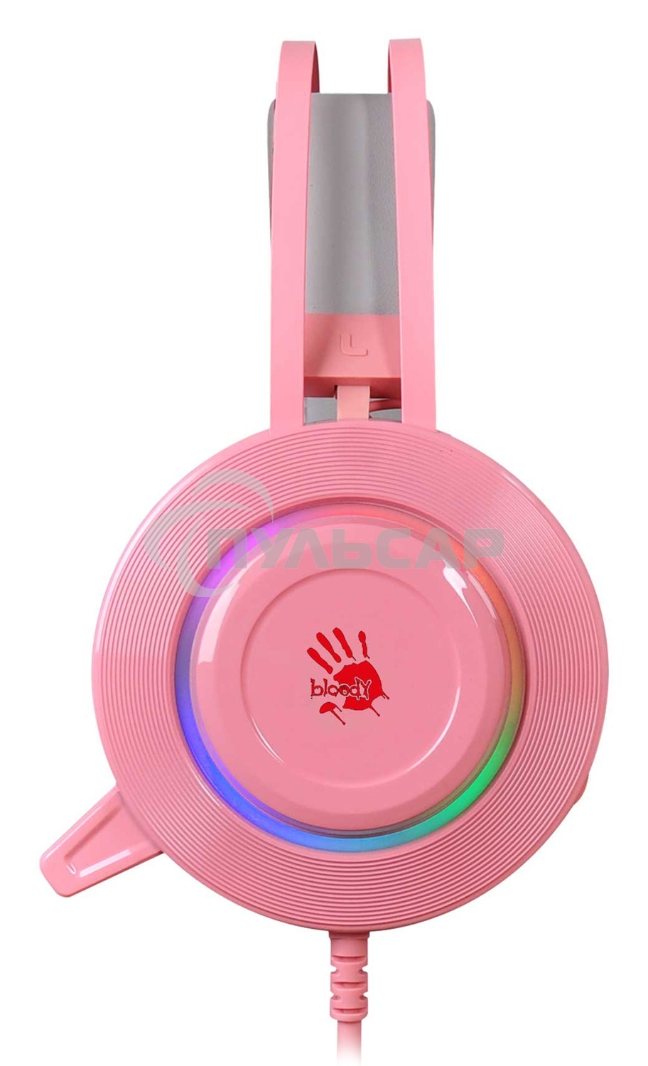 Наушники с микрофоном A4 Bloody G521 розовый 2.3м мониторные USB оголовье (G521 (PINK))