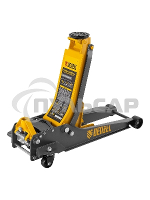 Домкрат гидравлический подкатной Denzel 3 т, 85-610 мм, быстрый подъем, низ. подхват, проф, SUV 51271