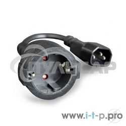 Удлинительный кабель питания Gembird/Cablexpert,C14 - евро-розетка, PC-SFC14M-01