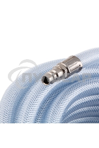 Шланг STELS 57025пневматический пвх 10x16мм 18 бар армированный прозрачный быстросъемное соединени