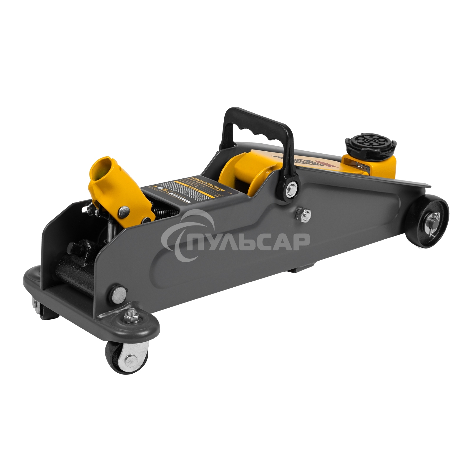 Домкрат гидравлический подкатной Denzel, 2 т, 135-385 мм 51230