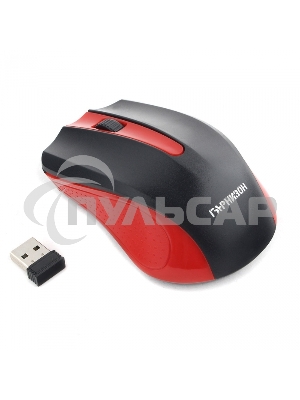 Мышь беспроводная Гарнизон GMW-430R красный, 1200 dpi, радиоканал, USB, кнопки - 3