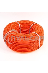 Труба гофрированная из ПНД с зондом ø 20 мм, оранжевая (100 м/уп.) Rexant