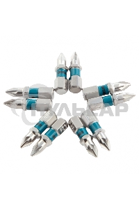 Набор бит GROSS РZ1x25, сталь S2, 10шт 11339