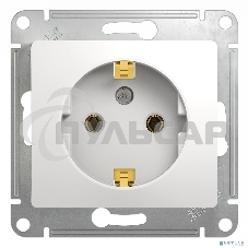 Механизм розетки 1-м СП Glossa 16А с заземл. бел. SchE GSL000143
