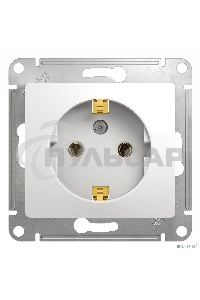 Механизм розетки 1-м СП Glossa 16А с заземл. бел. SchE GSL000143