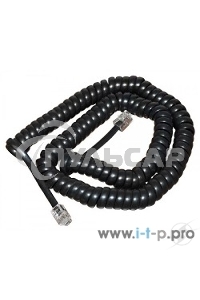 Шнур для телефонной трубки Rexant витой RJ-10 (4P-4C), 2м, черный