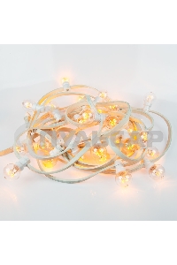 Гирлянда Neon-night LED Galaxy Bulb String 10м, белый каучук, 30 ламп*6 LED желтый, влагостойкая IP65