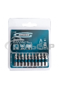 Набор бит GROSS РZ1x25, сталь S2, 10шт 11339