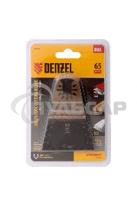 Насадка для МФИ режущая прямая, BiM, по металлу и дереву, 65 x 1,2 мм, мелкий зуб Denzel