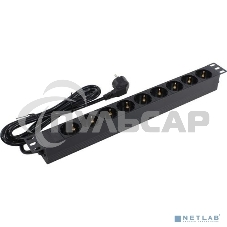 Блок розеток горизонтальный ExeGate ServerPro PDU-19H904 Al-9S-EU2.5, 19