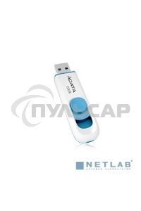 Флешка USB ADATA С008 (AC008-64G-RWE), 64 Gb, USB 2.0, R/W 15/5, белый/синий
