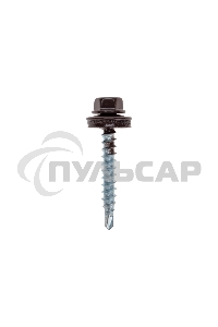 Саморез кровельный KRANZ 4,8х35мм, окрашенный RAL 8017, короб (250 шт/уп)