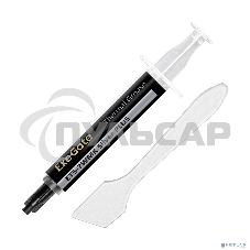 Термопаста ExeGate ETS-7WMK Silver PLUS (7,2 Вт/(м•К), 1.5г, шприц с лопаткой)