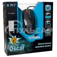 Мышь проводная A4Tech X-718BK черный, 3000 dpi, USB, кнопки - 7