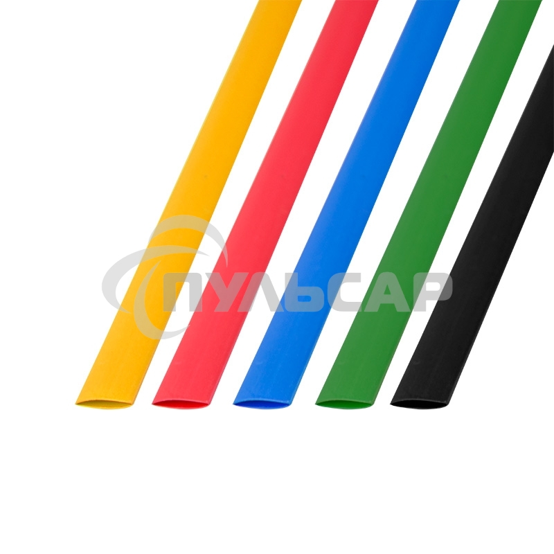 Термоусаживаемые трубки Rexant 10,0/5,0 мм, набор пять цветов, упаковка 50 шт. по 1 м