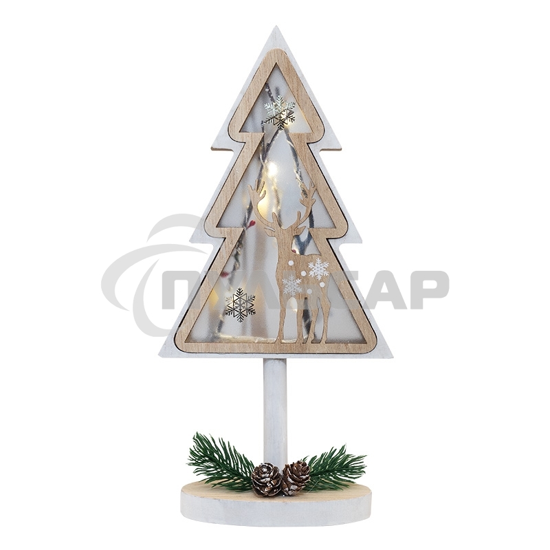 Деревянная фигурка с подсветкой 