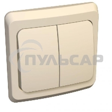 Выключатель 2-кл. СП Этюд 10А IP20 крем. SchE BC10-002K