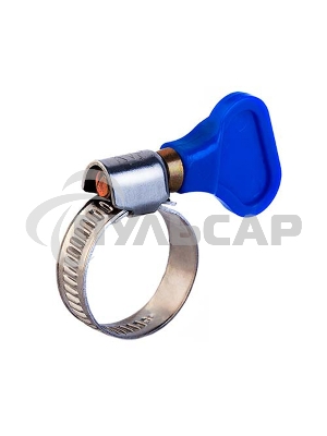 Хомут червячный Rexant 32-50/9-0,7мм, с ключом, нержавеющая сталь W2, (50 шт/уп)