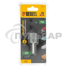 Шарошка абразивная, цилиндр, 19 x 25 мм, для дрели, хвостовик d6 мм, 63С Denzel