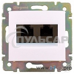 Компьютерная двойная розетка Legrand Valena 774231, белая RJ45 5 кат UTP