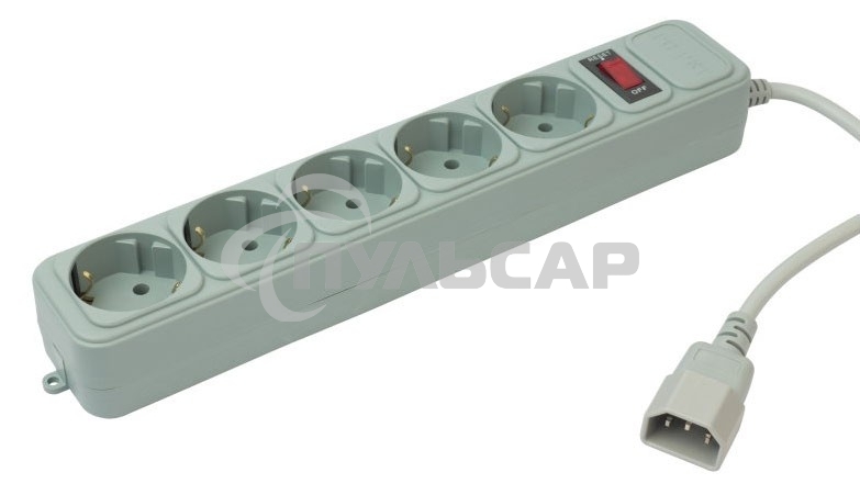 Сетевой фильтр PC Pet AP01006-E-GR 1.8м (5 розеток) серый