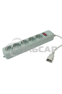 Сетевой фильтр PC Pet AP01006-E-GR 1.8м (5 розеток) серый