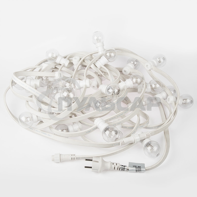 Гирлянда Neon-night LED Galaxy Bulb String 10м, белый каучук, 30 ламп*6 LED желтый, влагостойкая IP65