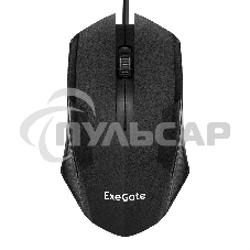 Мышь проводная ExeGate SH-9025L OEM черный, 1000 dpi, USB, кнопки - 3