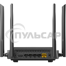 Роутер беспроводной D-Link DIR-825/RU/R7 (DIR-825/RU/R7A) AC1200 10/100/1000BASE-T черный