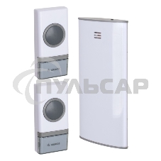 Звонок беспроводной Космос KOC_AG307C232 мелодии, 150м, белый, 2 кнопки