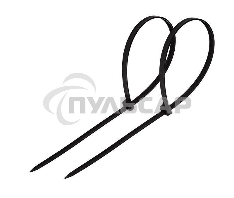 Хомут-стяжка кабельная нейлоновая Rexant 300 x4,8 мм, черная, упаковка 100 шт.