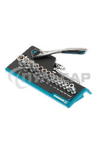Набор торцевых головок GROSS, трещотка 120 зубьев, 36 предметов 14142