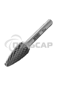 Борфреза по металлу твердосплавная, параболическая, тип-F, 12 мм Denzel