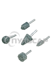 Набор шарошек абразивных для дрели (ПШМ), 63С, 5 шт. Denzel