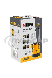 Дренажный насос для чистой воды DPB400, 400 Вт, подъем 11 м, 5500 л/ч Denzel