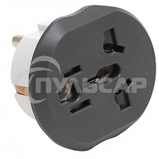 Адаптер-переходник PREMIER 11626/20 (1 розетка) темно-серый