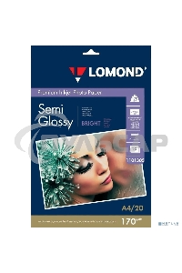 Бумага Lomond 1101305 A4/170г/м2/20л./белый полуглянцевое для струйной печати