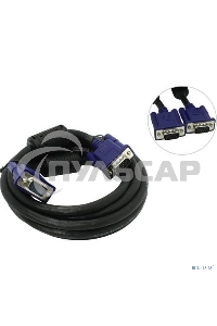 Кабель VGA 3м AOpen 2 фильтра, монитор-SVGA card 15M-15M, ACG341AD-3M