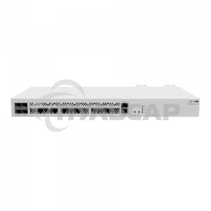 Маршрутизатор Mikrotik CCR2116-12G-4S+ Cloud Core Router 2116-12G-4S+ with Amazon Annapurna Labs Alpine v3 AL73400 CPU (16-cores, 2GHz per core), 16Gb RAM, 4xSFP+ cage, 13xGbit LAN, M.2 PCIe slot, RouterOS L6, 1U rackmount case, Dual PSU