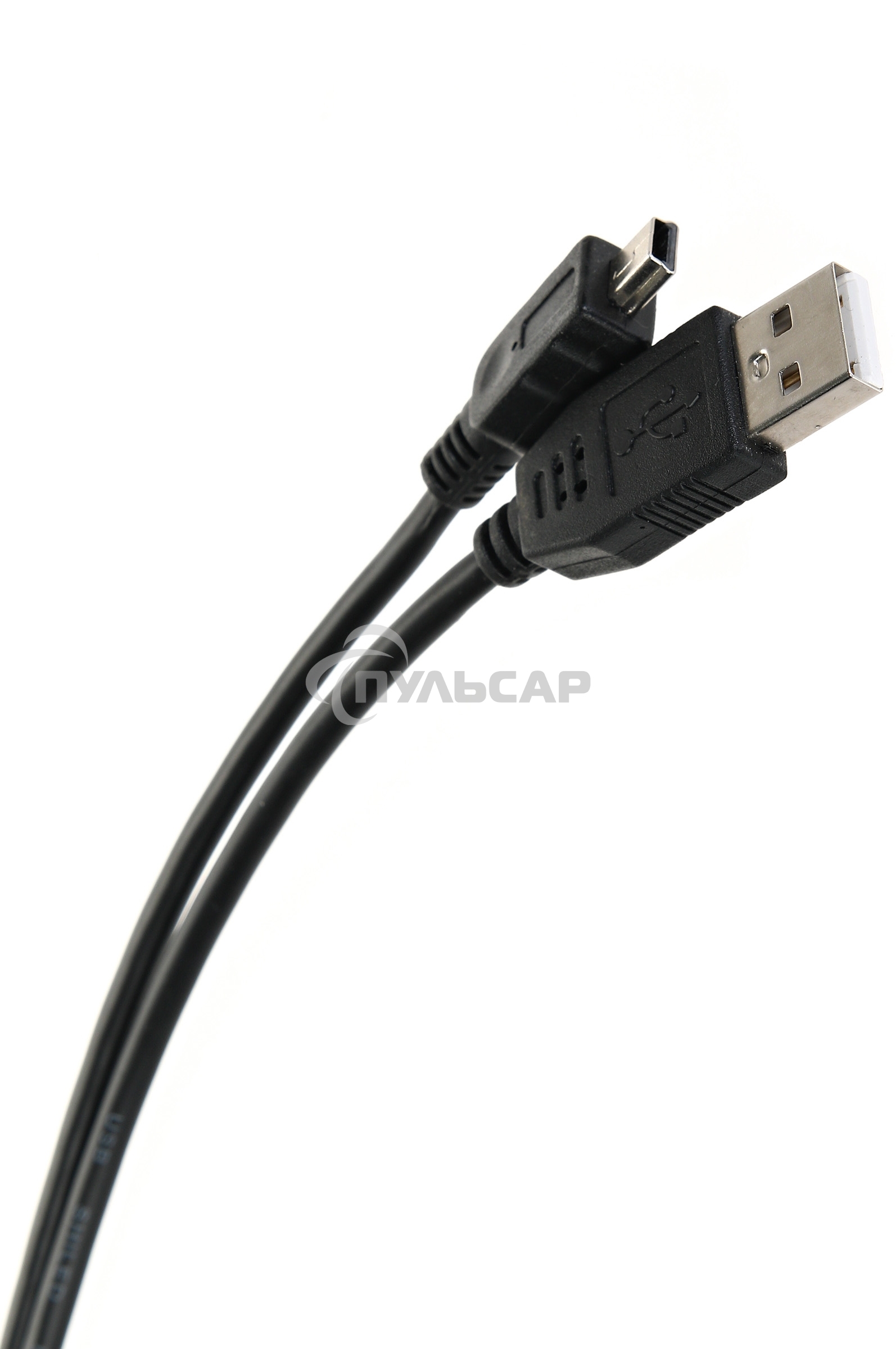 Кабель USB 2.0 A-->mini-B 5P (1м) черный TELECOM/VCOM <TC6911BK-1.0M>