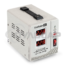 Стабилизатор напряжения ExeGate Expert Turbo AST-500 (500ВА, вход 80-260В, двойная цифр. индикация вход/вых. напряжения, выход 220В±8%, КПД 98%, 5 уровней защиты, задержка, усиленный метал. корпус, 1*Schuko, RTL)