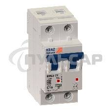 Выключатель автоматический модульный 2п C 4А 6кА OptiDin BM63-2C4-УХЛ3 КЭАЗ 260607