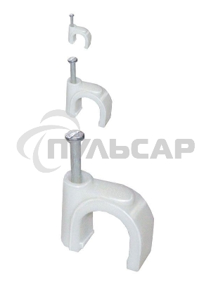 Скоба креп. прям. 7мм с гвозд. (уп.100шт) ИЭК USK21-07-100